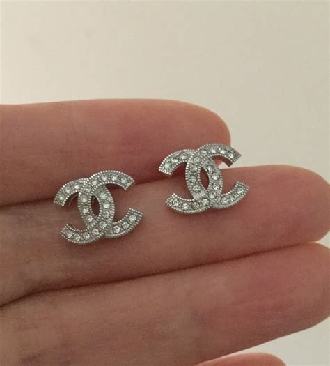 chanel cc earrings sterling silver.